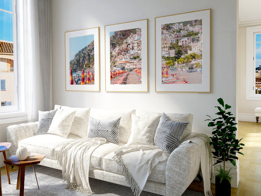 Positano Beach Triptych