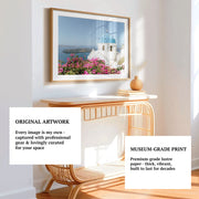 Flowers above the Caldera - Imerovigli, Santorini, Greece