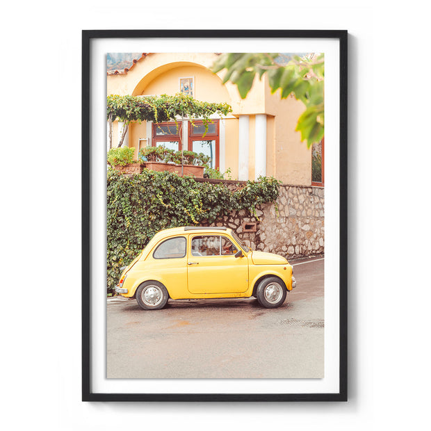 Yellow Fiat - Positano, Italy