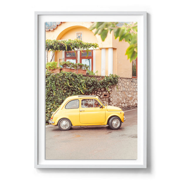 Yellow Fiat - Positano, Italy