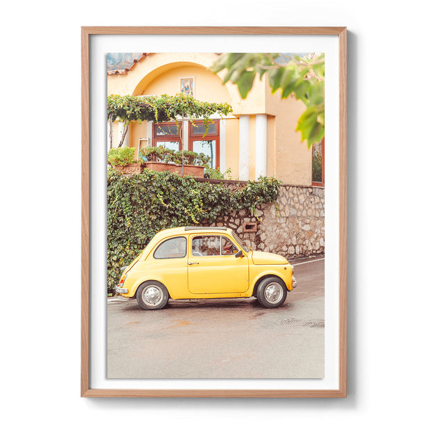 Yellow Fiat - Positano, Italy