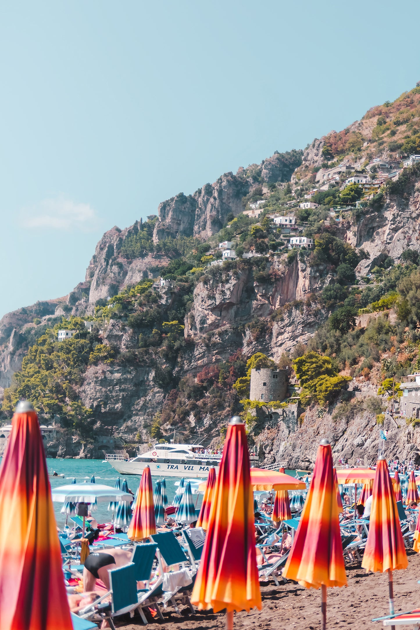 Positano Beach Triptych