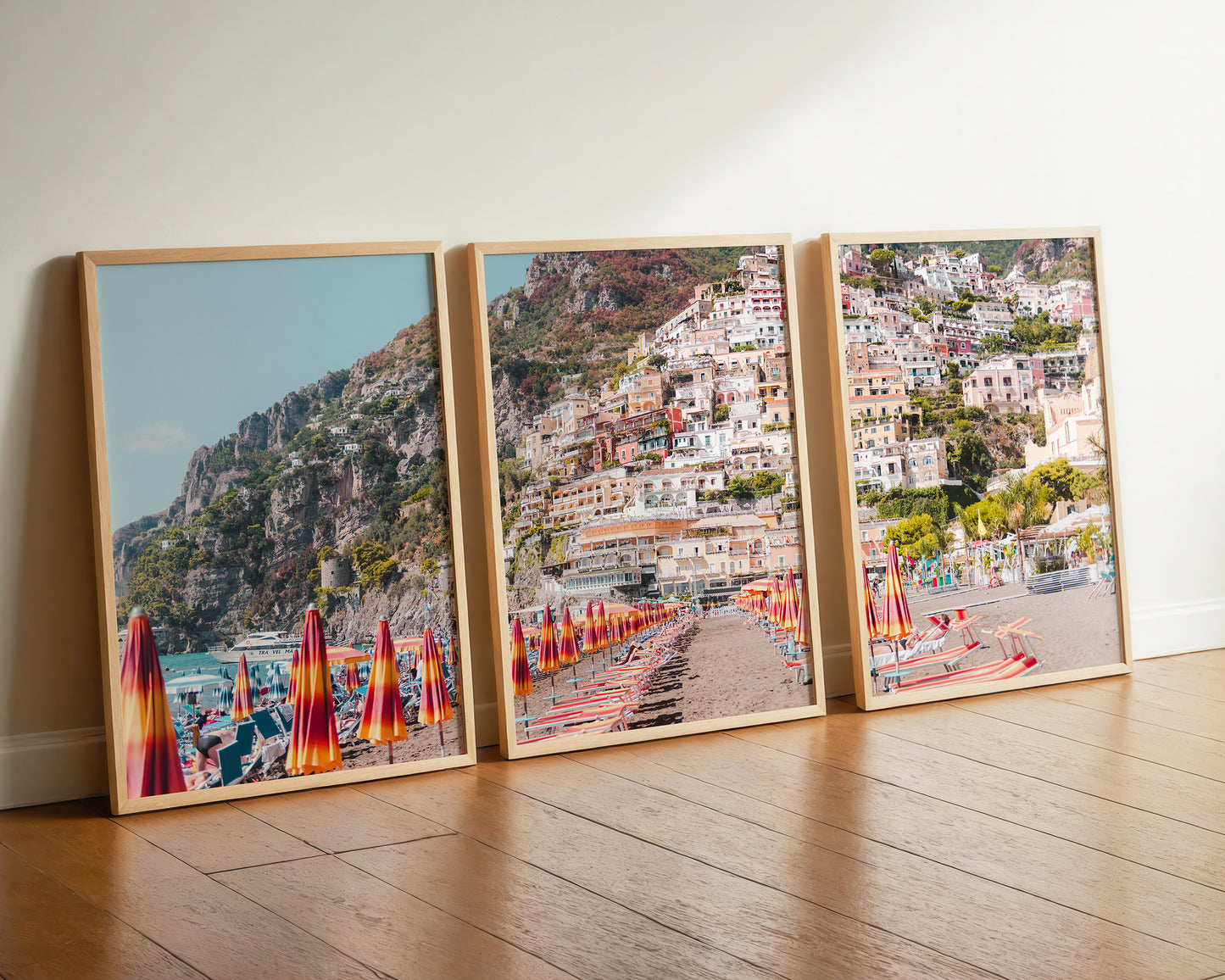 Positano Beach Triptych