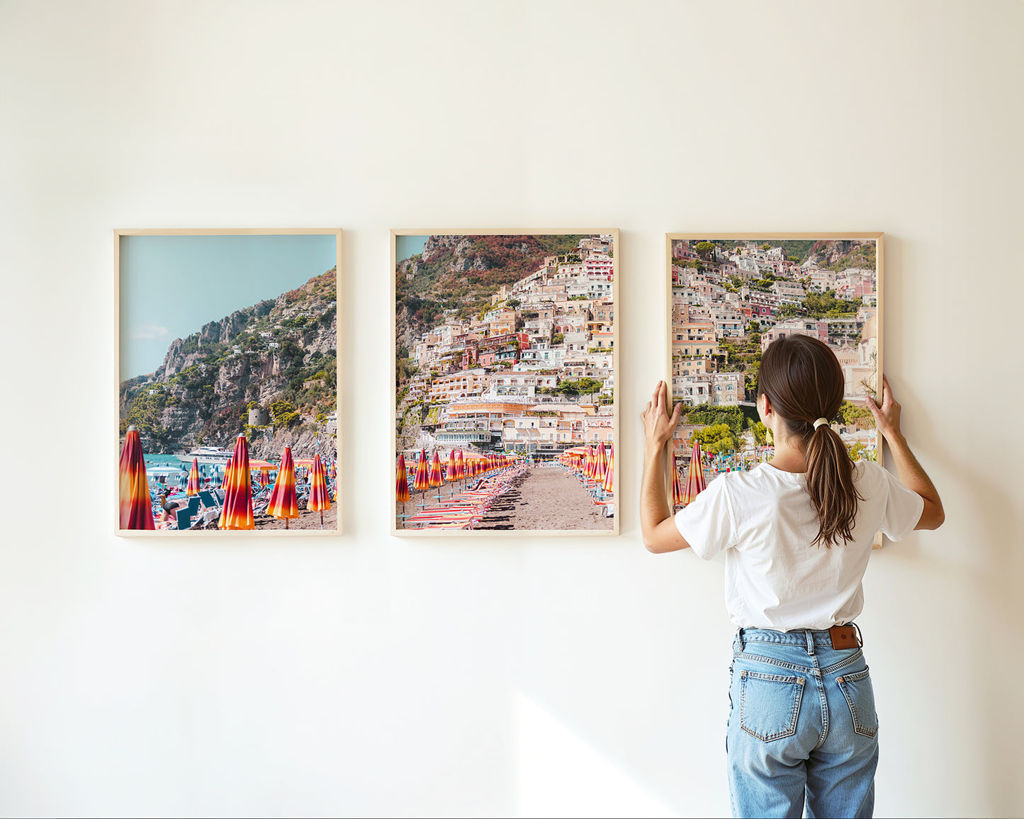 Positano Beach Triptych