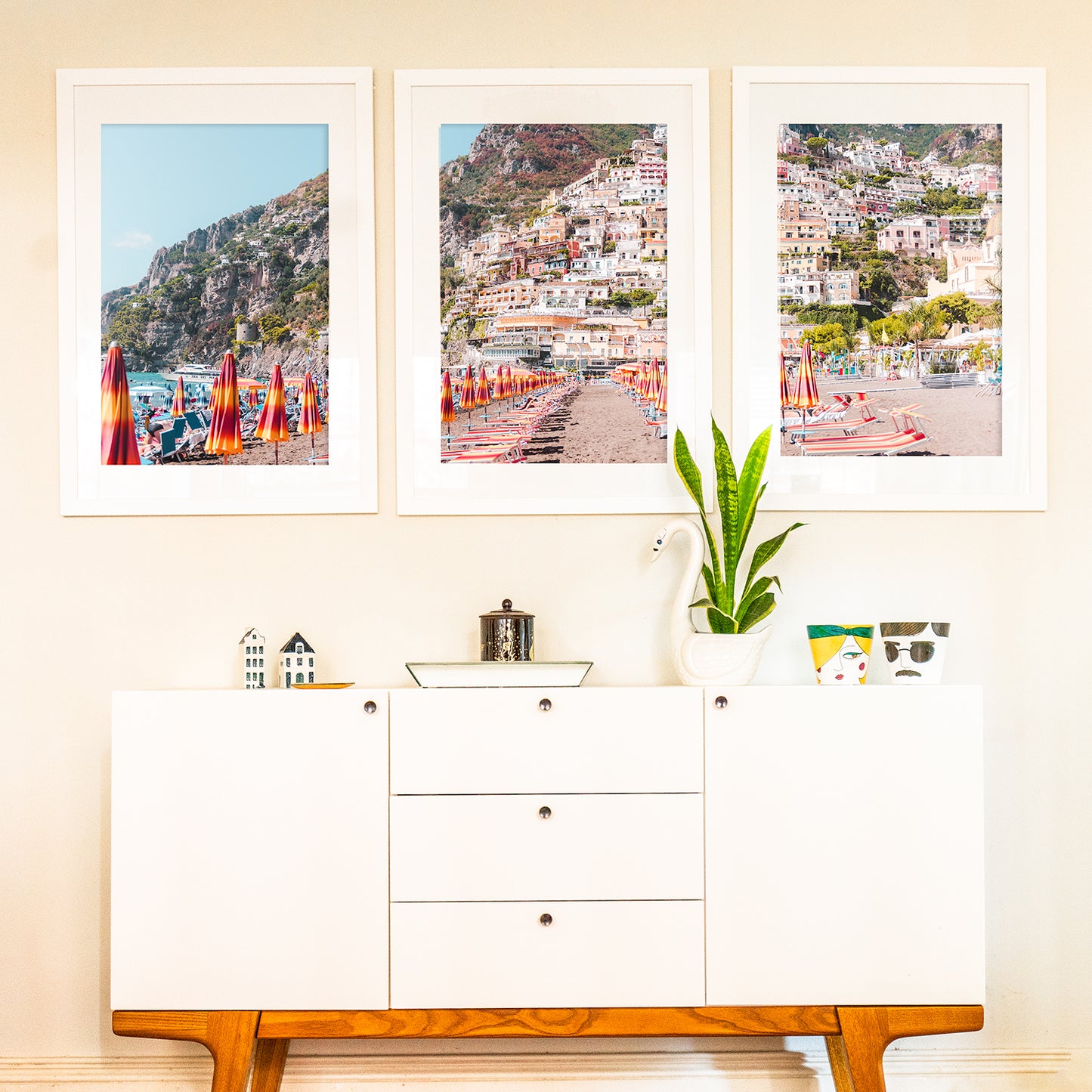 Positano Beach Triptych